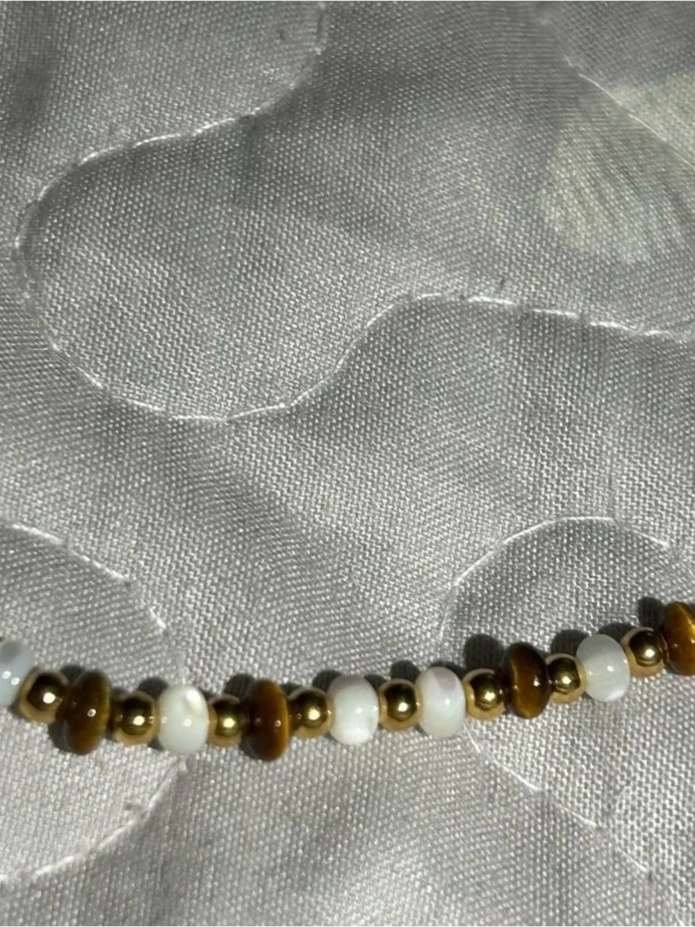OSHENA JEWELRY Genuine Tiger's Eye Beaded Necklace - NWT